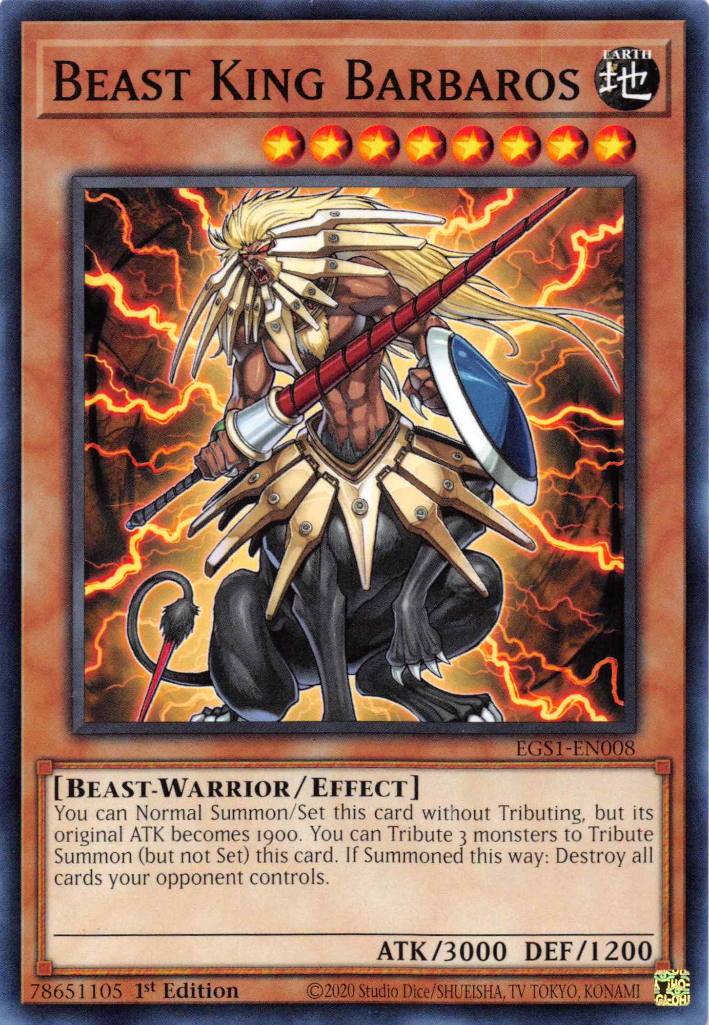Beast King Barbaros [EGS1-EN008] Common | Jomio and Rueliete's Cards and Comics