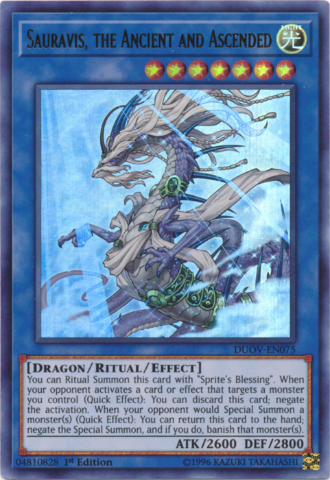 Sauravis, the Ancient and Ascended [DUOV-EN075] Ultra Rare | Jomio and Rueliete's Cards and Comics