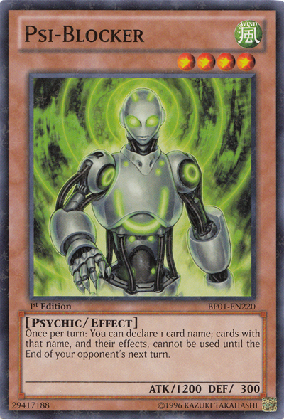 Psi-Blocker [BP01-EN220] Starfoil Rare | Jomio and Rueliete's Cards and Comics