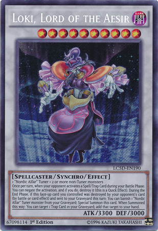 Loki, Lord of the Aesir [LC5D-EN190] Secret Rare | Jomio and Rueliete's Cards and Comics