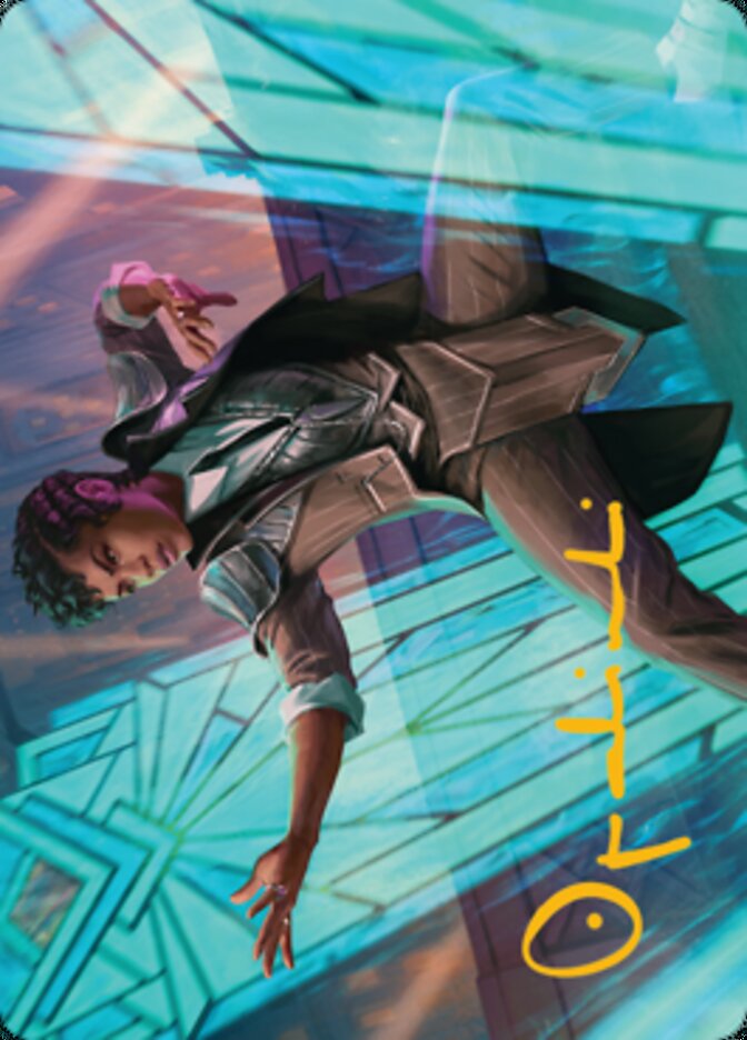 Dapper Shieldmate Art Card (Gold-Stamped Signature) [Streets of New Capenna Art Series] | Jomio and Rueliete's Cards and Comics