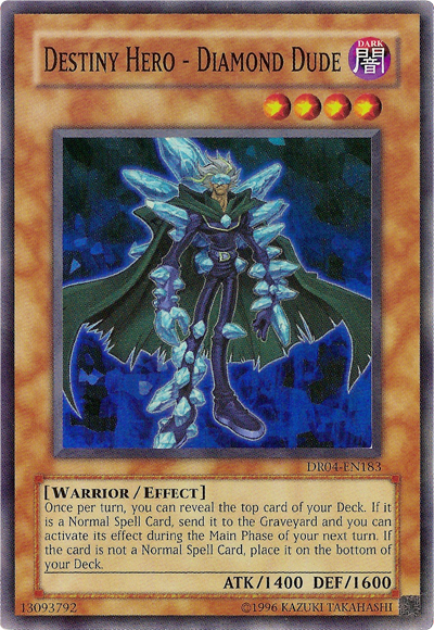 Destiny HERO - Diamond Dude [DR04-EN183] Super Rare | Jomio and Rueliete's Cards and Comics