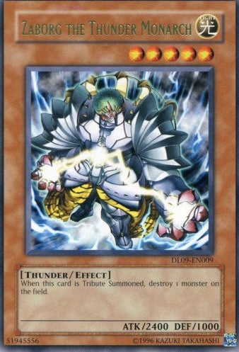Zaborg the Thunder Monarch (Green) [DL09-EN009] Rare | Jomio and Rueliete's Cards and Comics