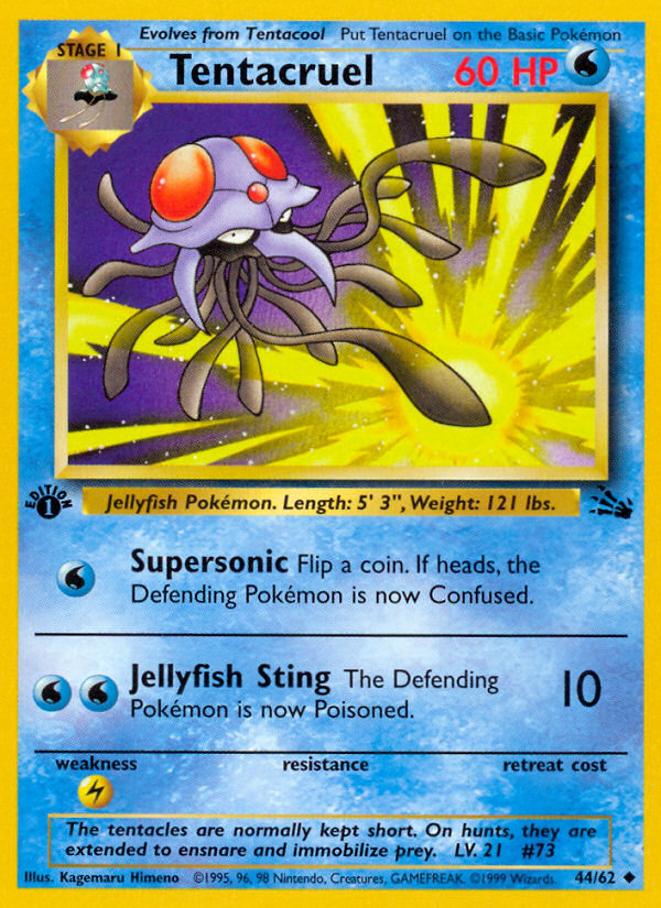 Tentacruel (44/62) [Fossil 1st Edition] | Jomio and Rueliete's Cards and Comics