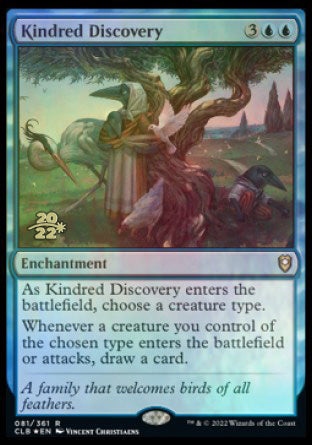 Kindred Discovery [Commander Legends: Battle for Baldur's Gate Prerelease Promos] | Jomio and Rueliete's Cards and Comics