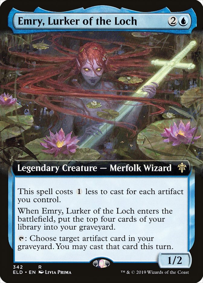 Emry, Lurker of the Loch (Extended Art) [Throne of Eldraine] | Jomio and Rueliete's Cards and Comics