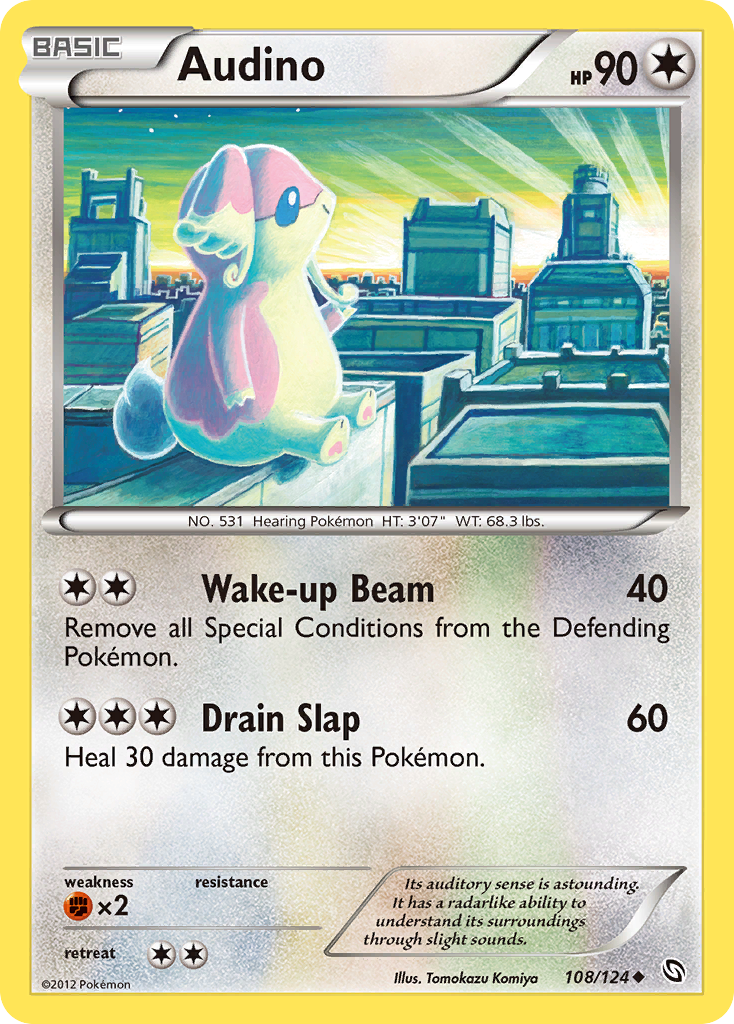 Audino (108/124) [Black & White: Dragons Exalted] | Jomio and Rueliete's Cards and Comics