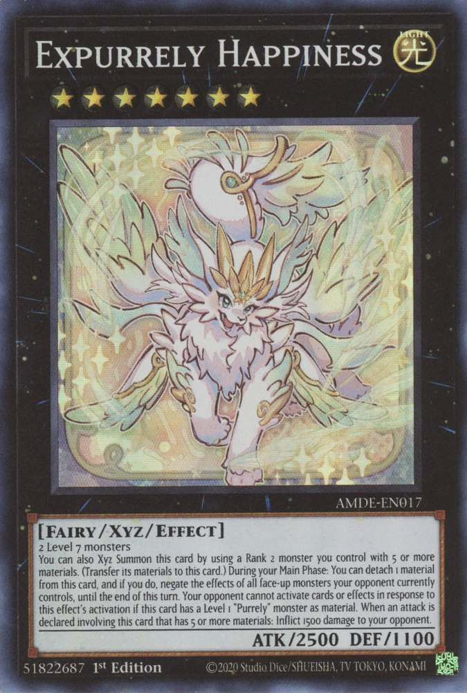 Expurrely Happiness [AMDE-EN017] Super Rare | Jomio and Rueliete's Cards and Comics