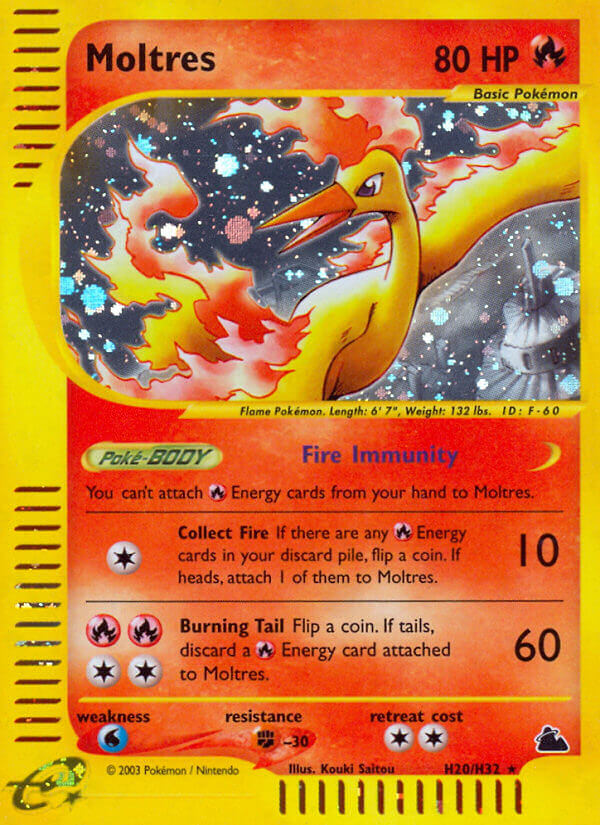 Moltres (H20/H32) [Skyridge] | Jomio and Rueliete's Cards and Comics