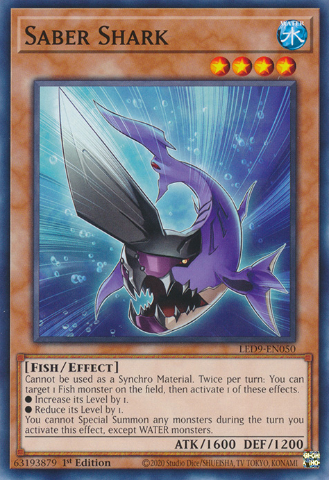 Saber Shark [LED9-EN050] Common | Jomio and Rueliete's Cards and Comics