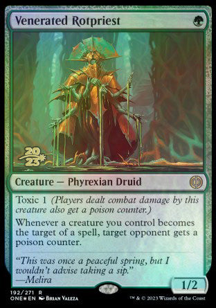 Venerated Rotpriest [Phyrexia: All Will Be One Prerelease Promos] | Jomio and Rueliete's Cards and Comics