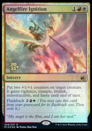 Angelfire Ignition [Innistrad: Midnight Hunt Prerelease Promos] | Jomio and Rueliete's Cards and Comics