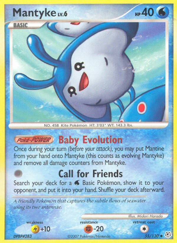 Mantyke (55/130) [Diamond & Pearl: Base Set] | Jomio and Rueliete's Cards and Comics