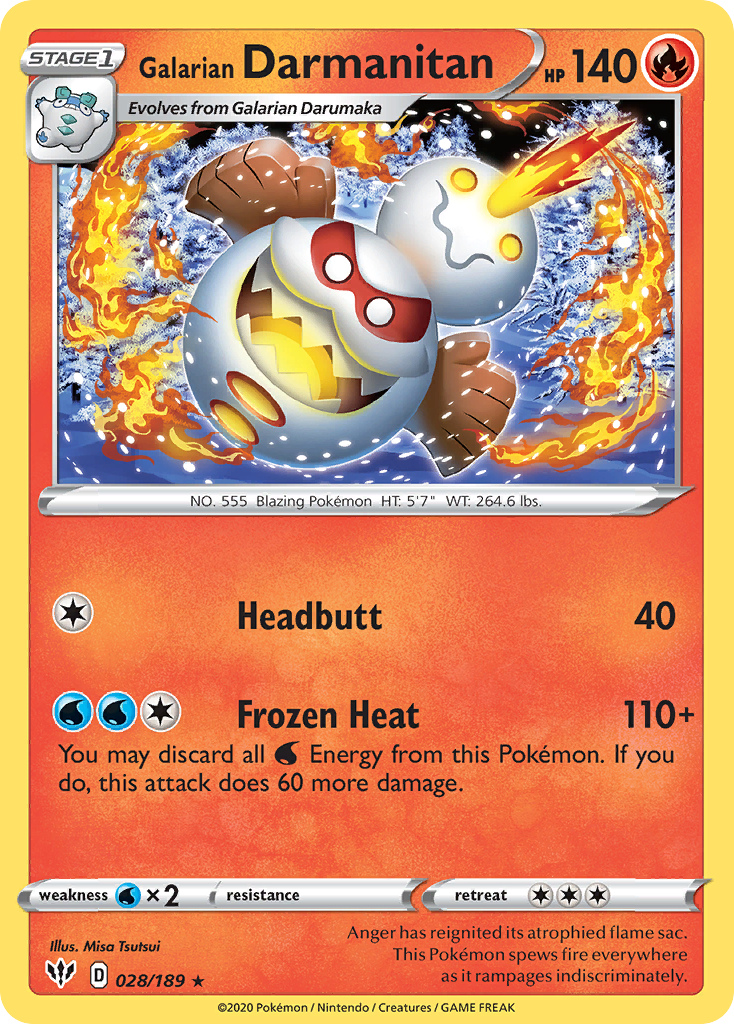 Galarian Darmanitan (028/189) [Sword & Shield: Darkness Ablaze] | Jomio and Rueliete's Cards and Comics