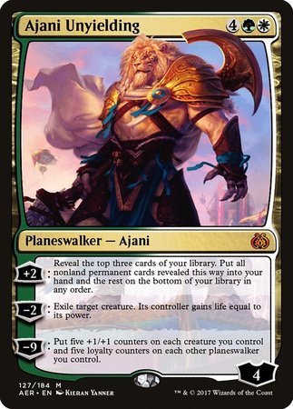 Ajani Unyielding [Aether Revolt] | Jomio and Rueliete's Cards and Comics