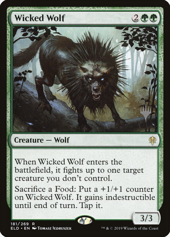 Wicked Wolf (Promo Pack) [Throne of Eldraine Promos] | Jomio and Rueliete's Cards and Comics