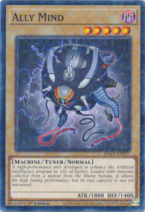 Ally Mind (Duel Terminal) [HAC1-EN077] Common | Jomio and Rueliete's Cards and Comics