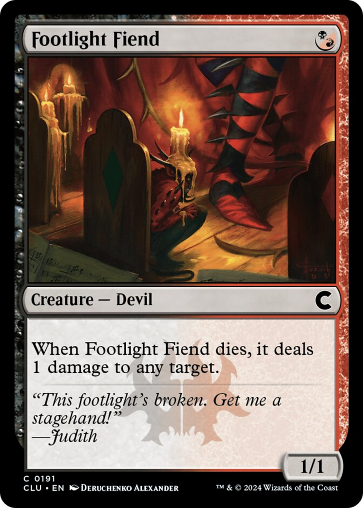 Footlight Fiend [Ravnica: Clue Edition] | Jomio and Rueliete's Cards and Comics