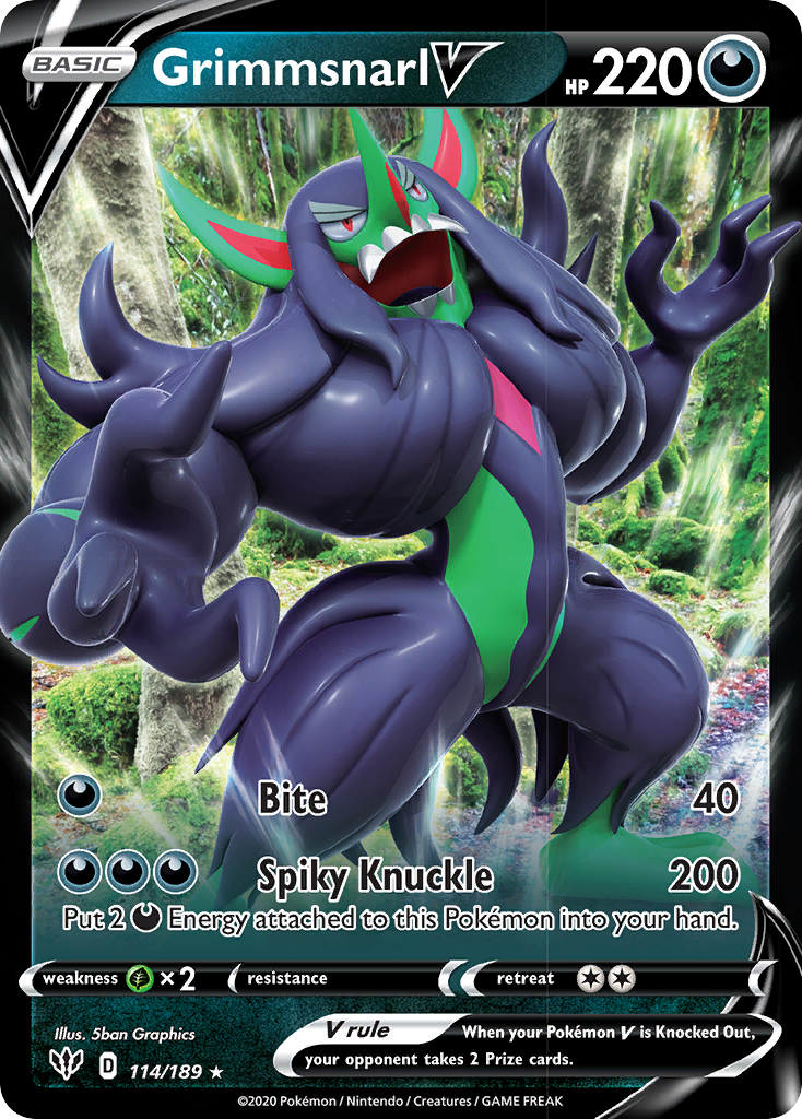 Grimmsnarl V (114/189) [Sword & Shield: Darkness Ablaze] | Jomio and Rueliete's Cards and Comics