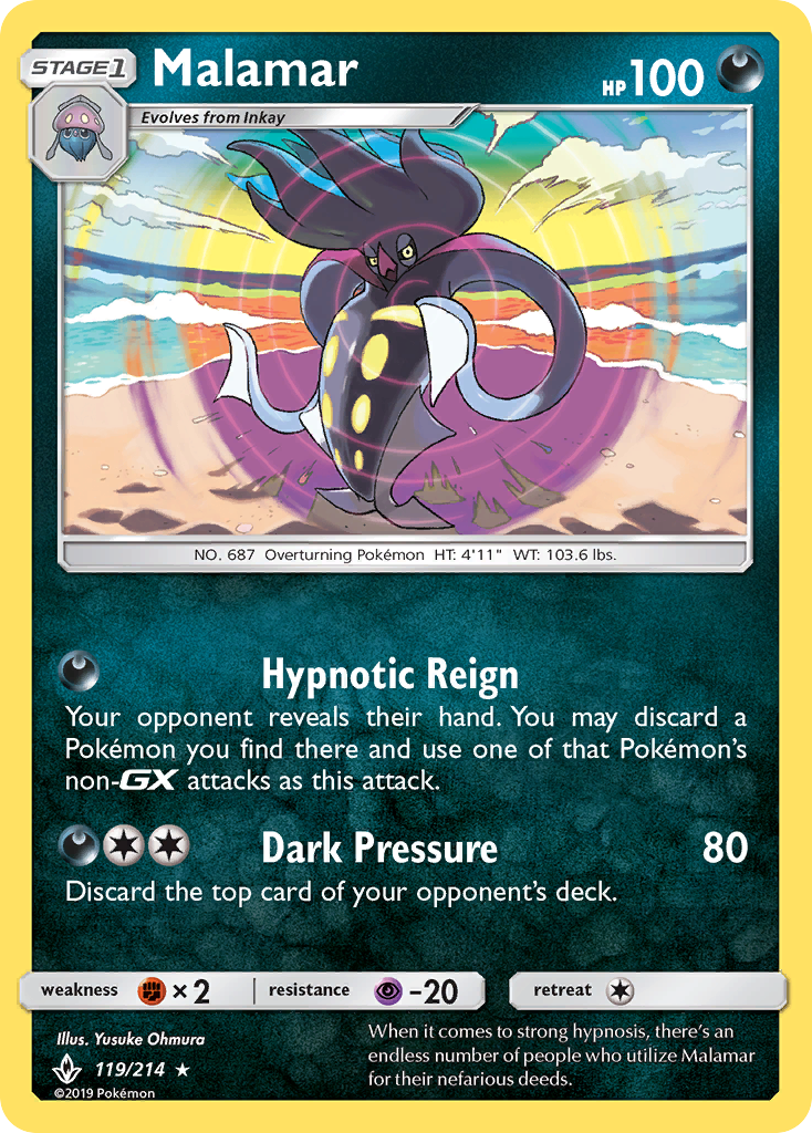 Malamar (119/214) [Sun & Moon: Unbroken Bonds] | Jomio and Rueliete's Cards and Comics