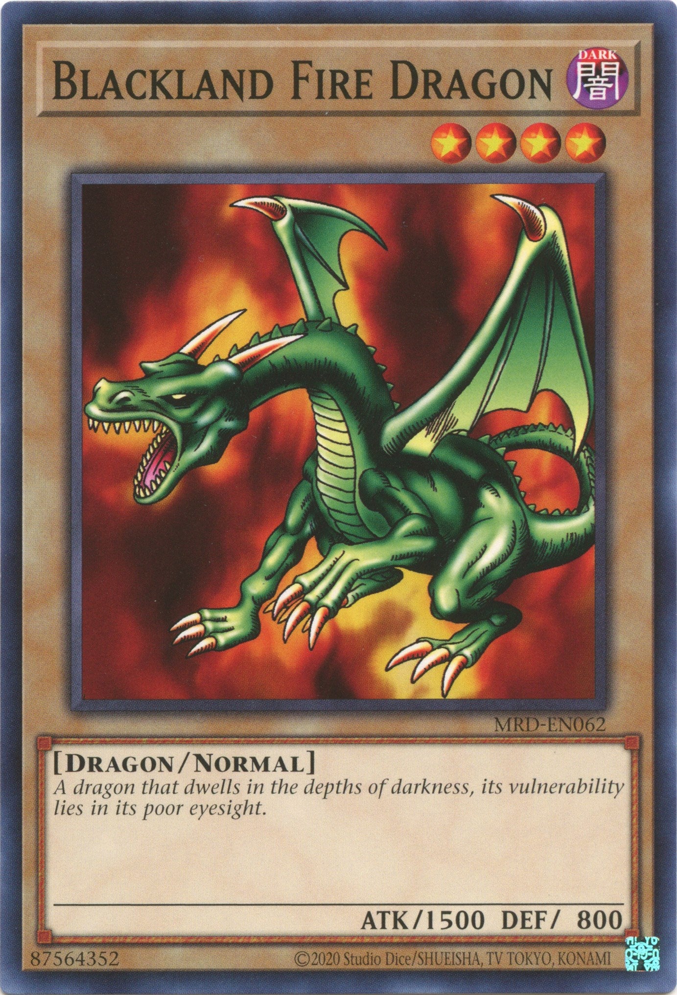 Blackland Fire Dragon (25th Anniversary) [MRD-EN062] Common | Jomio and Rueliete's Cards and Comics