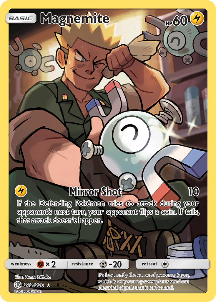 Magnemite (242/236) [Sun & Moon: Cosmic Eclipse] | Jomio and Rueliete's Cards and Comics