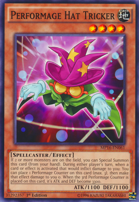 Performage Hat Tricker [MP16-EN061] Common | Jomio and Rueliete's Cards and Comics