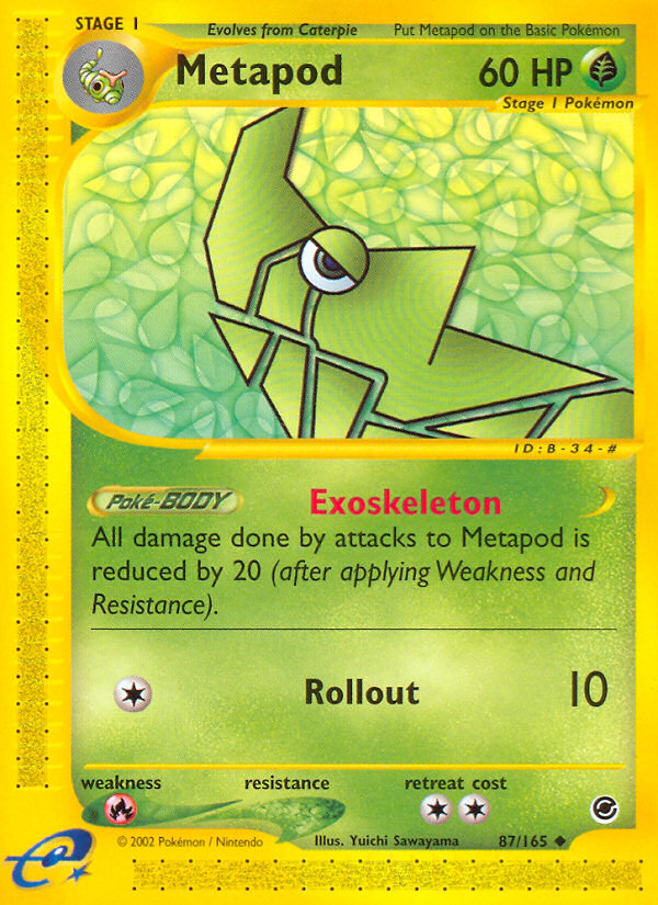 Metapod (87/165) [Expedition: Base Set] | Jomio and Rueliete's Cards and Comics