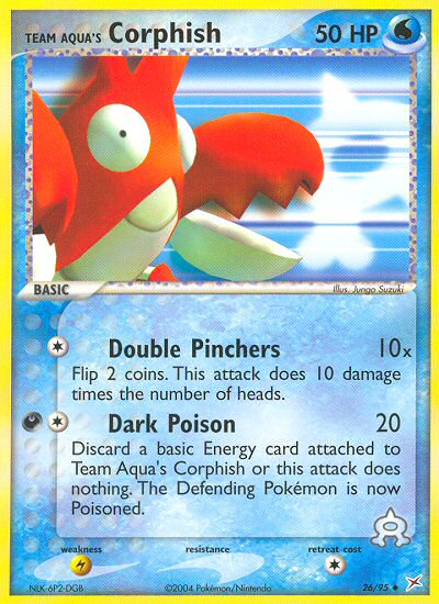 Team Aqua's Corphish (26/95) [EX: Team Magma vs Team Aqua] | Jomio and Rueliete's Cards and Comics