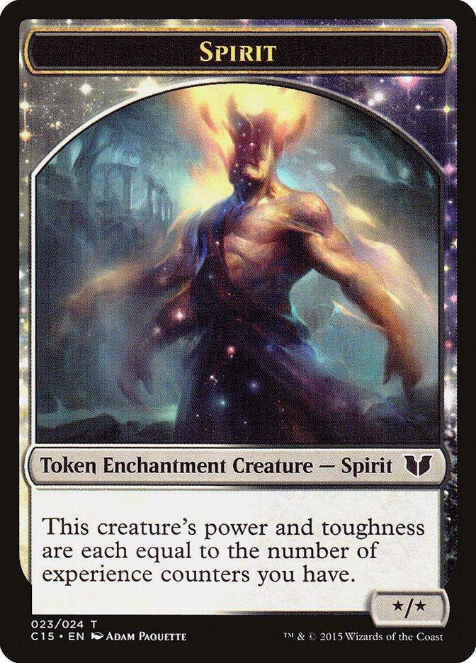 Knight (005) // Spirit (023) Double-Sided Token [Commander 2015 Tokens] | Jomio and Rueliete's Cards and Comics