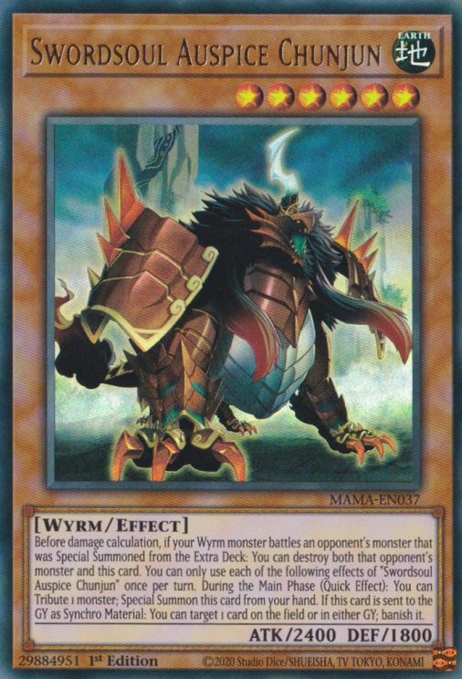 Swordsoul Auspice Chunjun [MAMA-EN037] Ultra Rare | Jomio and Rueliete's Cards and Comics