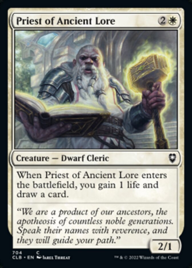 Priest of Ancient Lore [Commander Legends: Battle for Baldur's Gate] | Jomio and Rueliete's Cards and Comics