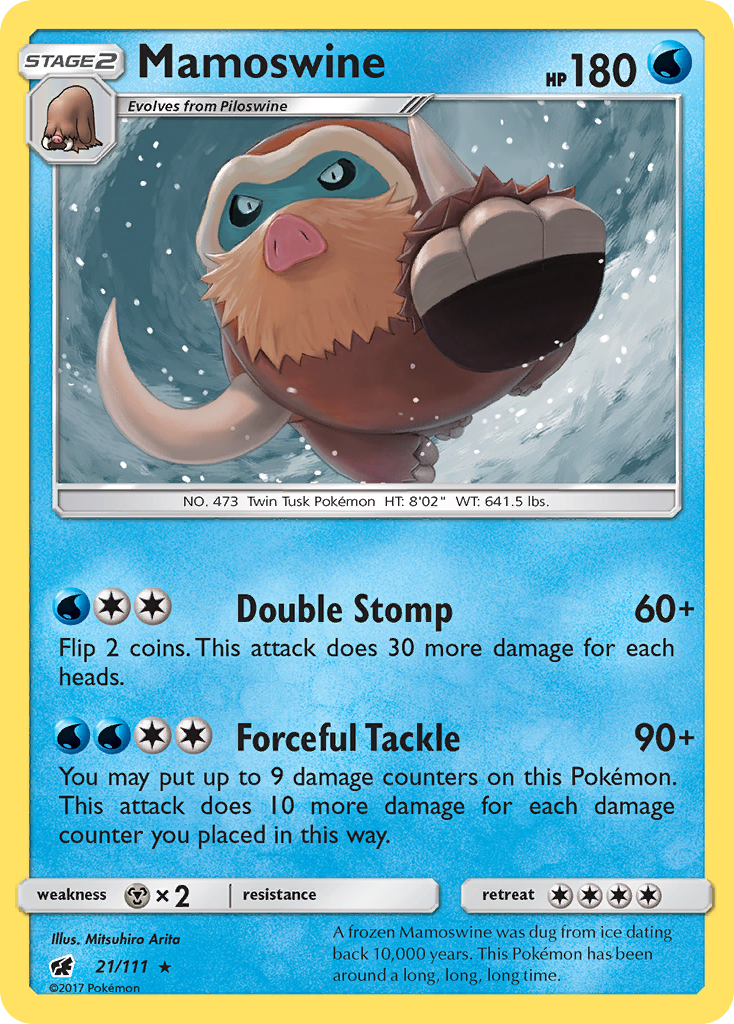 Mamoswine (21/111) [Sun & Moon: Crimson Invasion] | Jomio and Rueliete's Cards and Comics
