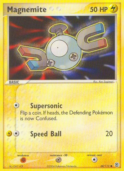 Magnemite (68/112) [EX: FireRed & LeafGreen] | Jomio and Rueliete's Cards and Comics