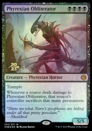 Phyrexian Obliterator [Phyrexia: All Will Be One Prerelease Promos] | Jomio and Rueliete's Cards and Comics