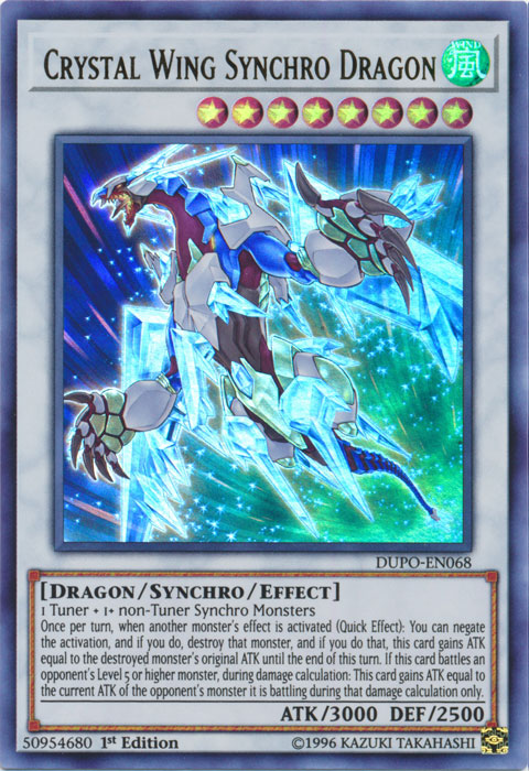Crystal Wing Synchro Dragon [DUPO-EN068] Ultra Rare | Jomio and Rueliete's Cards and Comics