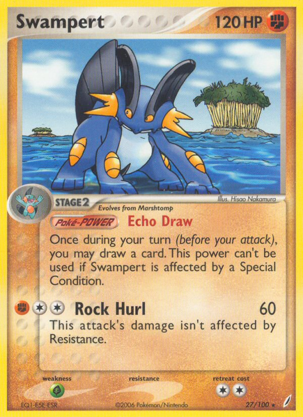 Swampert (27/100) [EX: Crystal Guardians] | Jomio and Rueliete's Cards and Comics