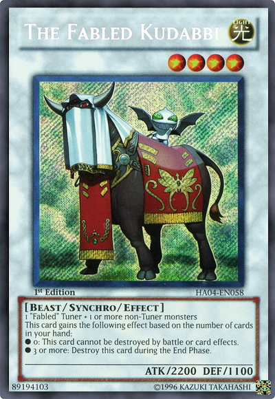 The Fabled Kudabbi [HA04-EN058] Secret Rare | Jomio and Rueliete's Cards and Comics