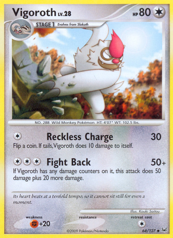 Vigoroth (64/127) [Platinum: Base Set] | Jomio and Rueliete's Cards and Comics