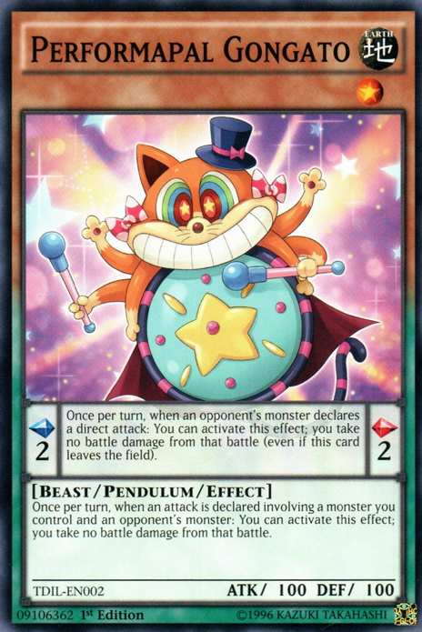 Performapal Gongato [TDIL-EN002] Common | Jomio and Rueliete's Cards and Comics