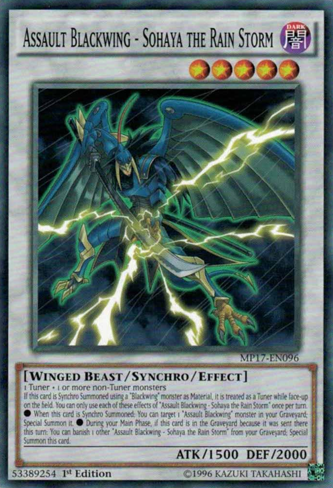 Assault Blackwing - Sohaya the Rain Storm [MP17-EN096] Common | Jomio and Rueliete's Cards and Comics