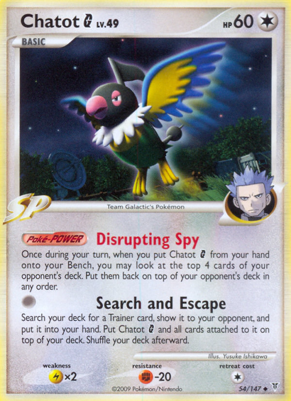 Chatot G (54/147) [Platinum: Supreme Victors] | Jomio and Rueliete's Cards and Comics