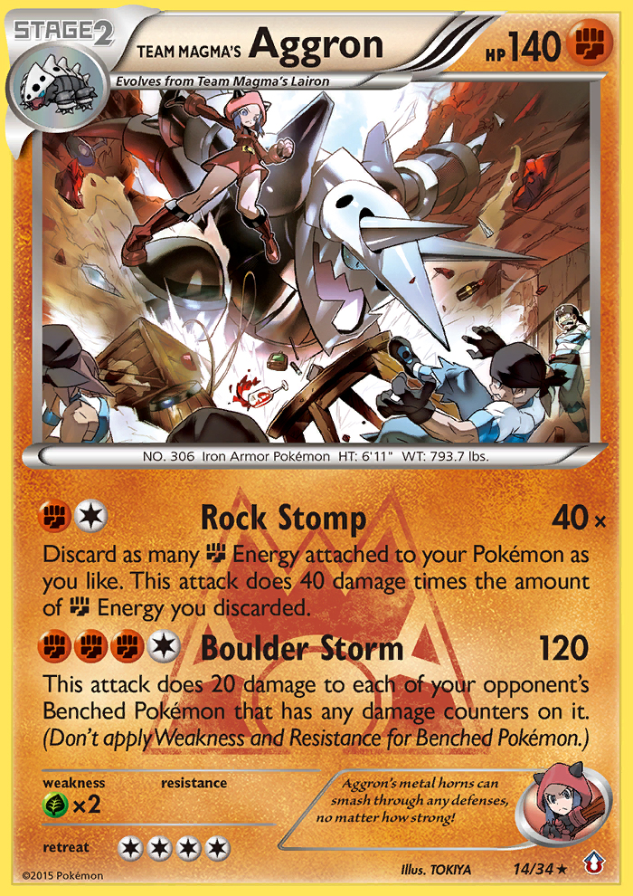 Team Magma's Aggron (14/34) [XY: Double Crisis] | Jomio and Rueliete's Cards and Comics