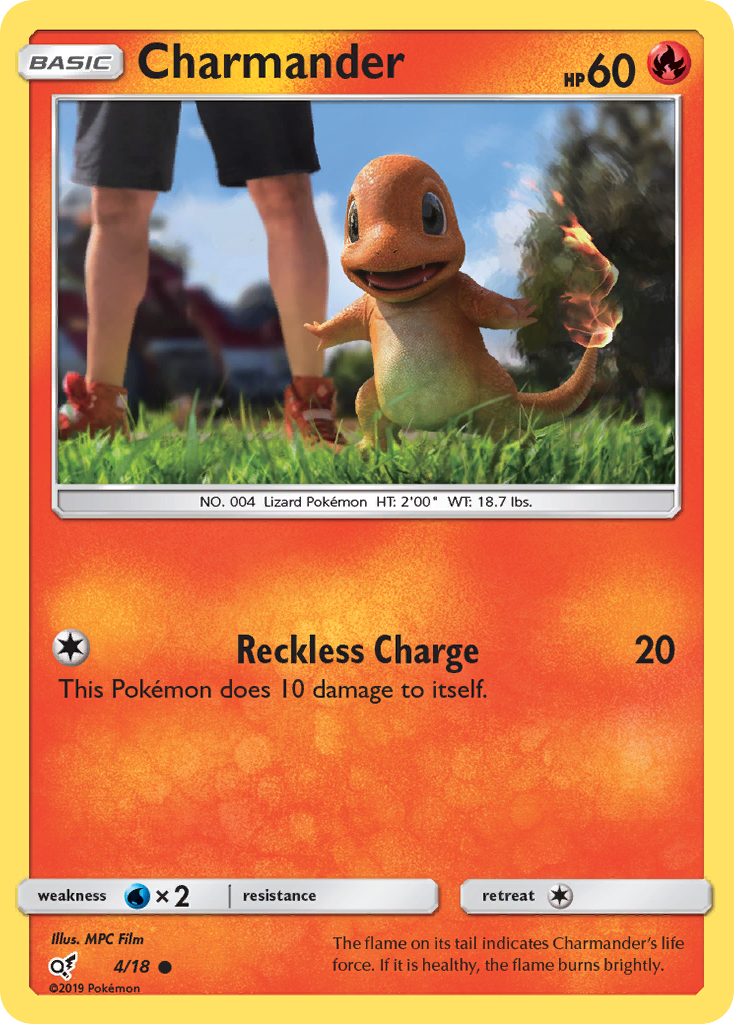 Charmander (4/18) [Sun & Moon: Detective Pikachu] | Jomio and Rueliete's Cards and Comics