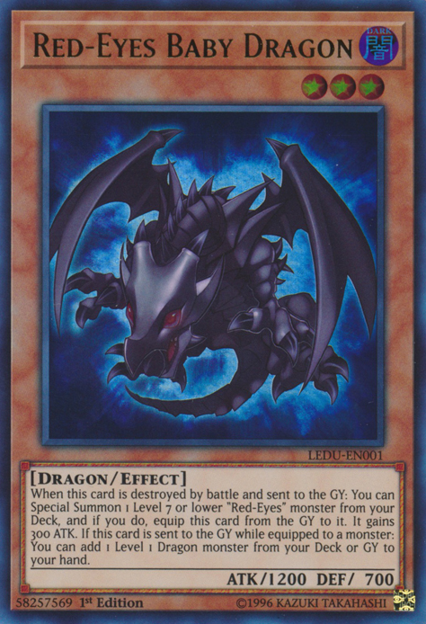 Red-Eyes Baby Dragon [LEDU-EN001] Ultra Rare | Jomio and Rueliete's Cards and Comics