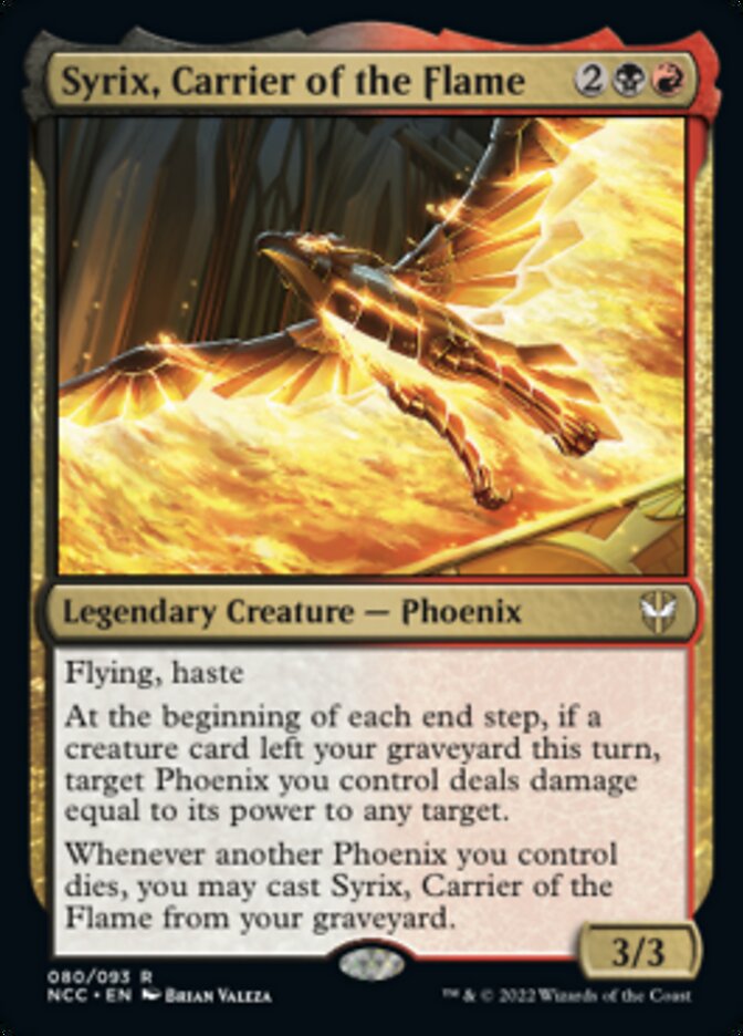 Syrix, Carrier of the Flame [Streets of New Capenna Commander] | Jomio and Rueliete's Cards and Comics