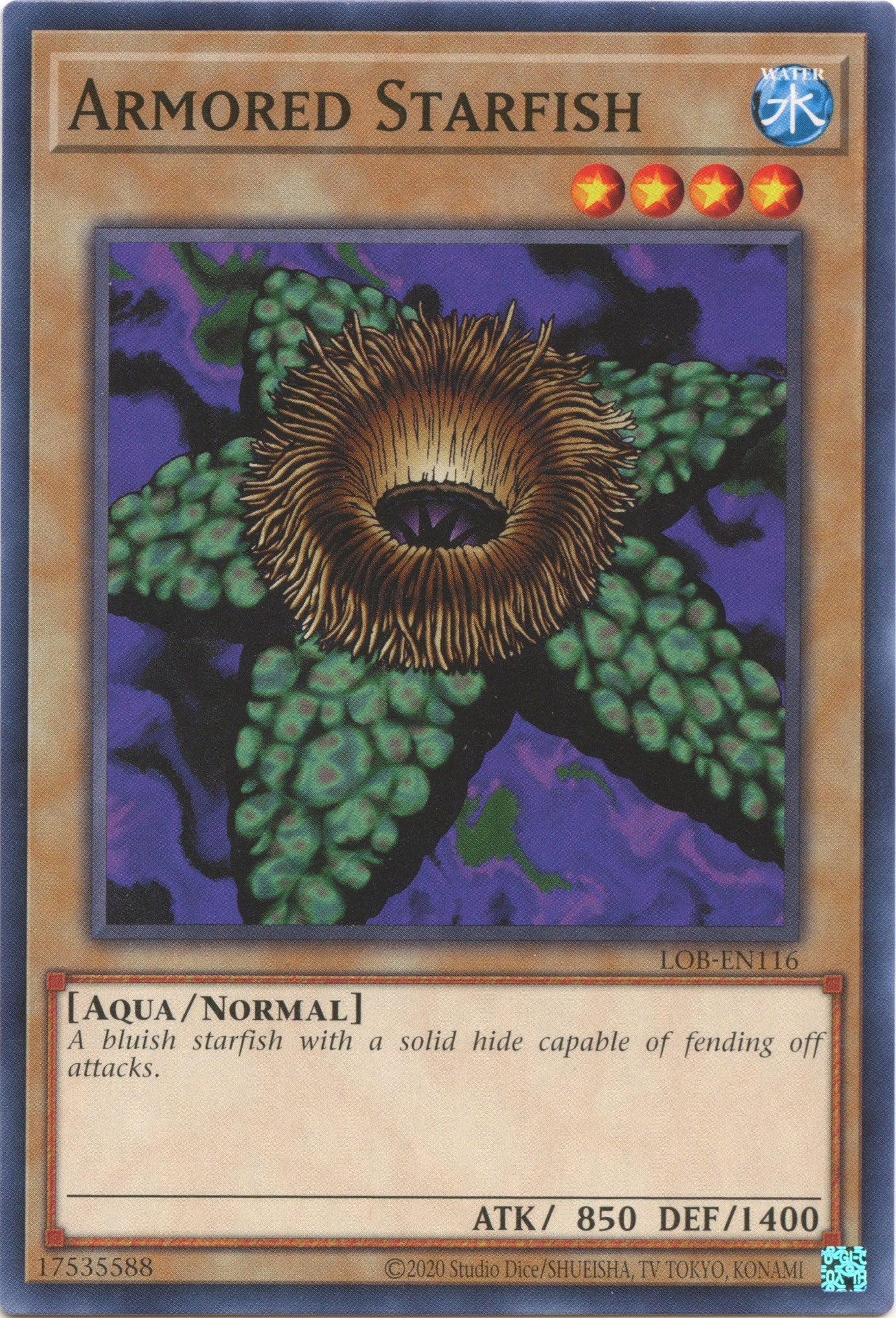 Armored Starfish (25th Anniversary) [LOB-EN116] Common | Jomio and Rueliete's Cards and Comics