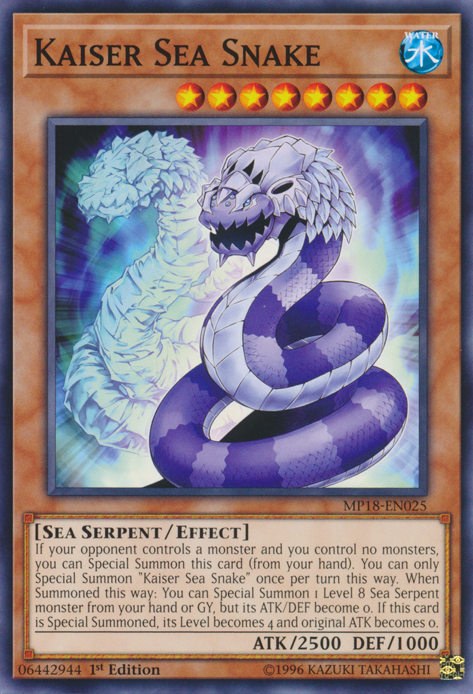 Kaiser Sea Snake [MP18-EN025] Common | Jomio and Rueliete's Cards and Comics