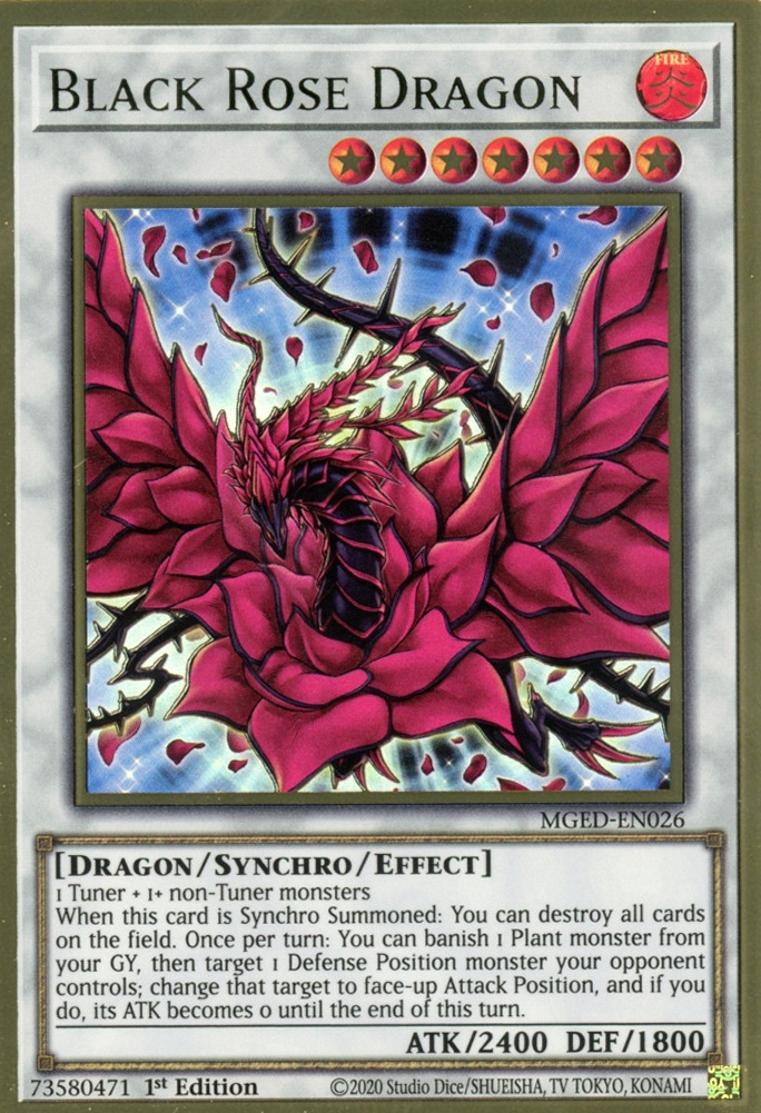 Black Rose Dragon [MGED-EN026] Gold Rare | Jomio and Rueliete's Cards and Comics