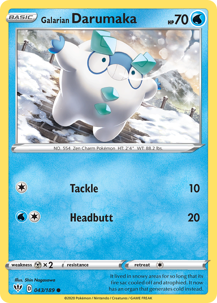 Galarian Darumaka (043/189) [Sword & Shield: Darkness Ablaze] | Jomio and Rueliete's Cards and Comics